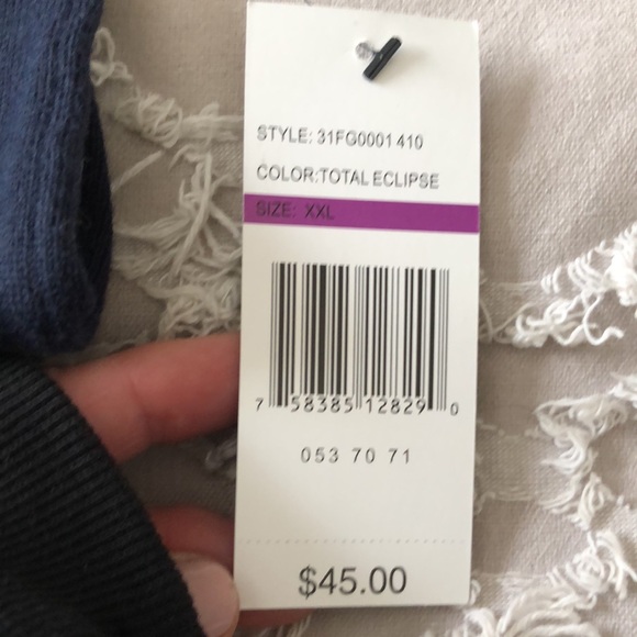 Men’s V-neck blue and grey cotton vest. Brand new with tags - Picture 5 of 5